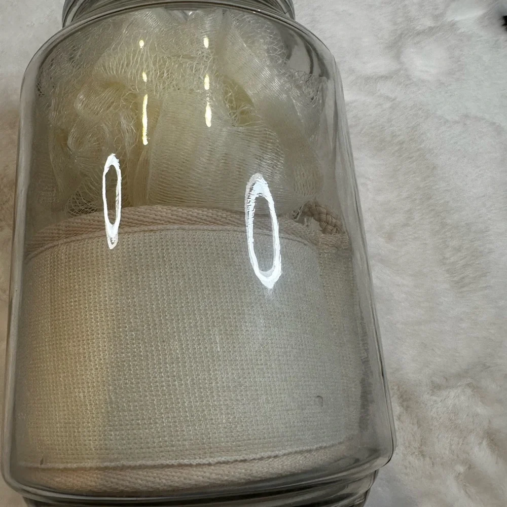 Natural Bath Set in Glass Jar